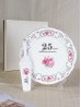 25th Anniversary Cake Plate W/ Server (French) With Gift Box